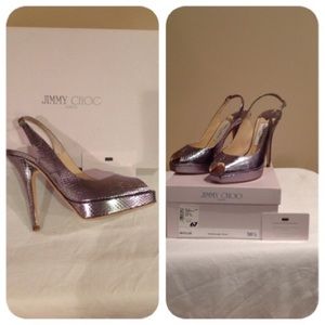 AUTHENTIC JIMMY CHOO PEEP TOE PUMPS